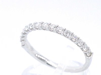 Witgouden rijring met briljant geslepen diamanten - afbeelding 5 van  10