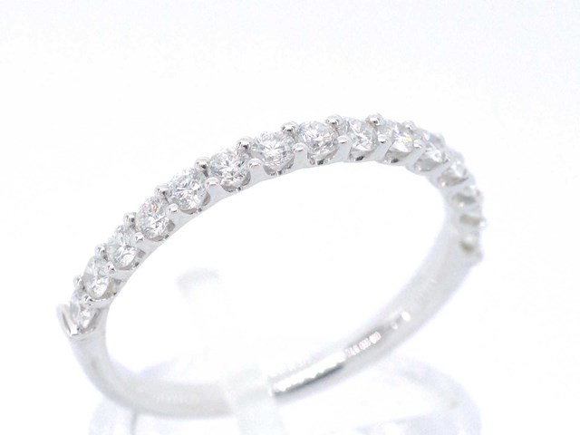 Witgouden rijring met briljant geslepen diamanten - afbeelding 6 van  10