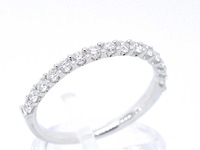 Witgouden rijring met briljant geslepen diamanten - afbeelding 6 van  10