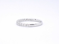 Witgouden rijring met briljant geslepen diamanten - afbeelding 7 van  10