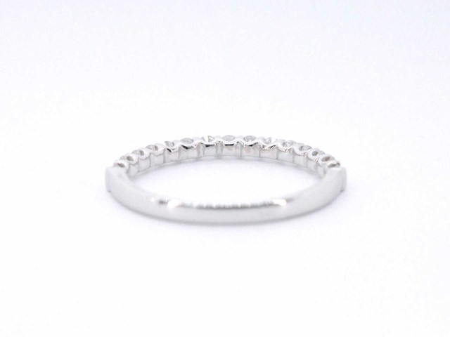 Witgouden rijring met briljant geslepen diamanten - afbeelding 9 van  10