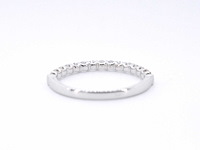 Witgouden rijring met briljant geslepen diamanten - afbeelding 9 van  10