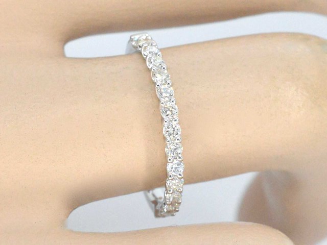 Witgouden rijring met briljant geslepen diamanten - afbeelding 3 van  10