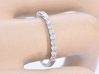 Witgouden rijring met briljant geslepen diamanten - afbeelding 3 van  10