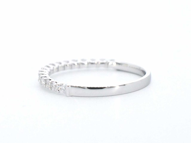 Witgouden rijring met briljant geslepen diamanten - afbeelding 7 van  10