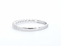 Witgouden rijring met briljant geslepen diamanten - afbeelding 7 van  10