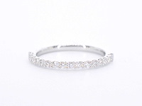 Witgouden rijring met briljant geslepen diamanten - afbeelding 8 van  10