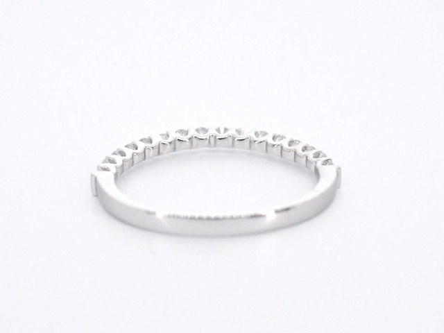 Witgouden rijring met briljant geslepen diamanten - afbeelding 9 van  10