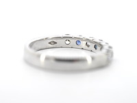 Witgouden rijring met diamant en saffier - afbeelding 6 van  8