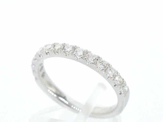 Witgouden rijring met diamanten - afbeelding 3 van  5