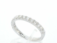 Witgouden rijring met diamanten - afbeelding 3 van  5