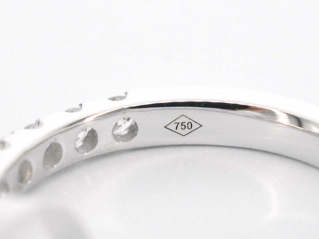 Witgouden rijring met diamanten - afbeelding 5 van  5