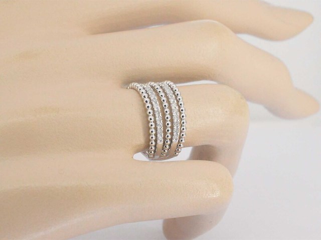 Witgouden rijring met diamanten - afbeelding 2 van  9