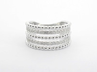 Witgouden rijring met diamanten - afbeelding 3 van  9