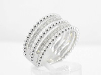 Witgouden rijring met diamanten - afbeelding 4 van  9