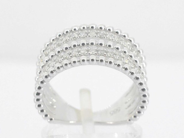 Witgouden rijring met diamanten - afbeelding 5 van  9