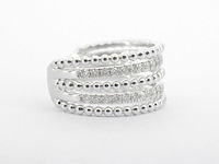 Witgouden rijring met diamanten - afbeelding 6 van  9