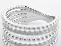 Witgouden rijring met diamanten - afbeelding 7 van  9