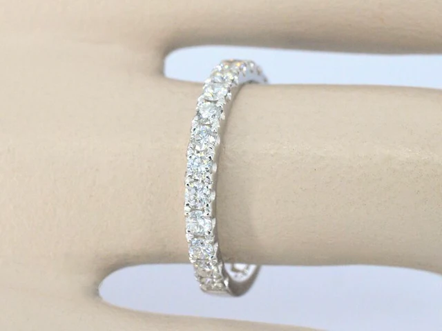 Witgouden rijring met diamanten - afbeelding 3 van  10