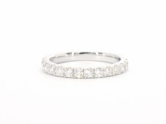 Witgouden rijring met diamanten - afbeelding 7 van  10