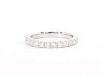 Witgouden rijring met diamanten - afbeelding 7 van  10