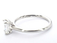 Witgouden ring 18 carat met emerald geslepen diamant gia gecertificeerd - afbeelding 2 van  10