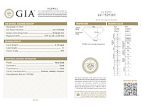 Witgouden ring 18 carat met emerald geslepen diamant gia gecertificeerd - afbeelding 5 van  10