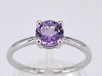 Witgouden ring amethist
