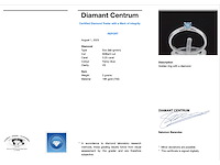 Witgouden ring blauwe diamant - afbeelding 3 van  9