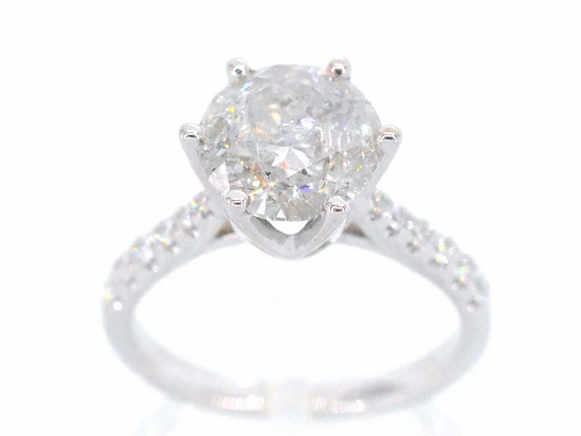 Witgouden ring briljant 3.00 ct - afbeelding 1 van  9