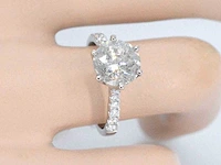 Witgouden ring briljant 3.00 ct - afbeelding 2 van  9