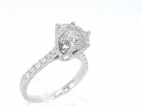Witgouden ring briljant 3.00 ct - afbeelding 4 van  9