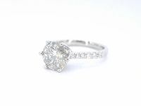 Witgouden ring briljant 3.00 ct - afbeelding 7 van  9