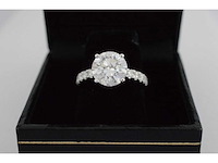 Witgouden ring briljant diamant 2.87 carat gecertificeerd - afbeelding 4 van  5