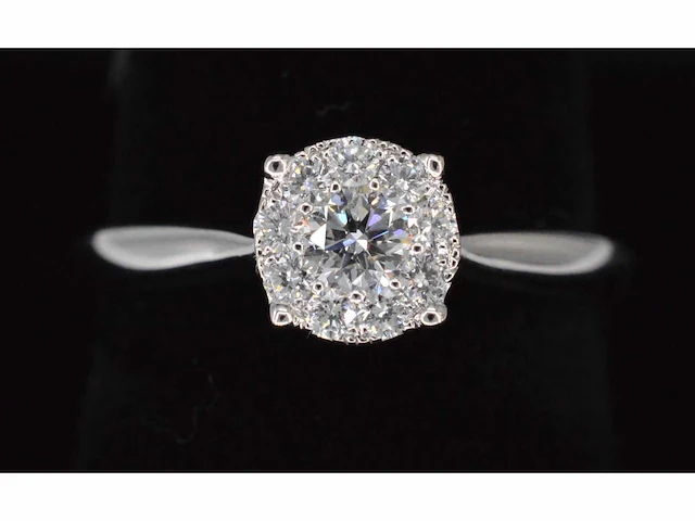 Witgouden ring diamant 0.50 ct - afbeelding 1 van  6