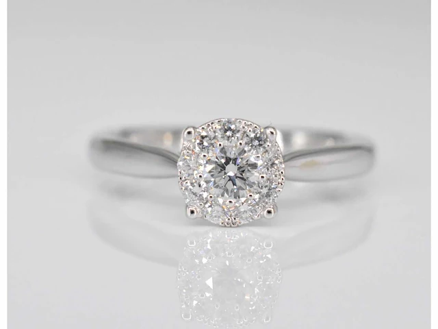 Witgouden ring diamant 0.50 ct - afbeelding 3 van  6