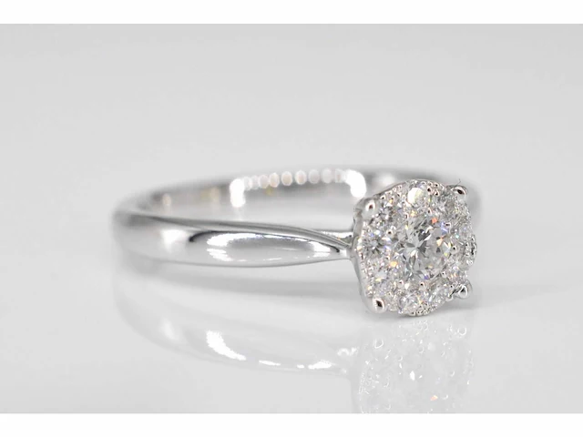 Witgouden ring diamant 0.50 ct - afbeelding 4 van  6