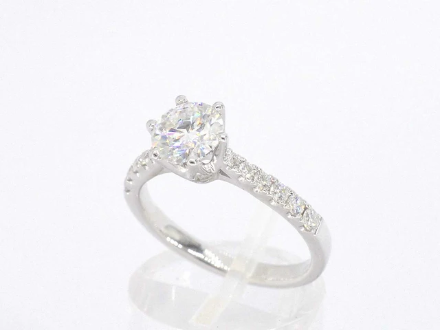 Witgouden ring diamant 1.00 ct - afbeelding 3 van  7