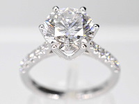 Witgouden ring diamant 2.00 carat - afbeelding 1 van  6