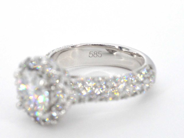 Witgouden ring diamant 2.00 ct - afbeelding 2 van  11