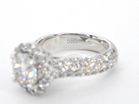 Witgouden ring diamant 2.00 ct - afbeelding 2 van  11