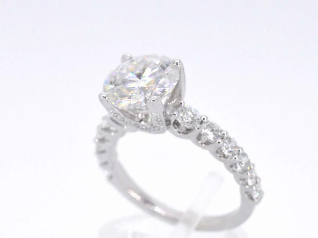 Witgouden ring diamant 3.00 ct - afbeelding 4 van  9