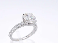 Witgouden ring diamant 3.00 ct - afbeelding 5 van  9