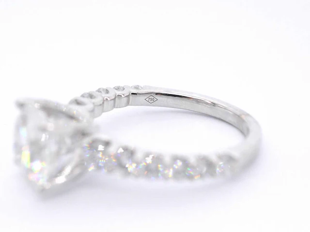 Witgouden ring diamant 3.00 ct - afbeelding 9 van  9