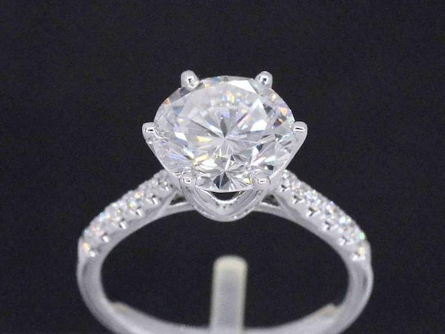 Witgouden ring diamant 3.00 ct - afbeelding 10 van  12