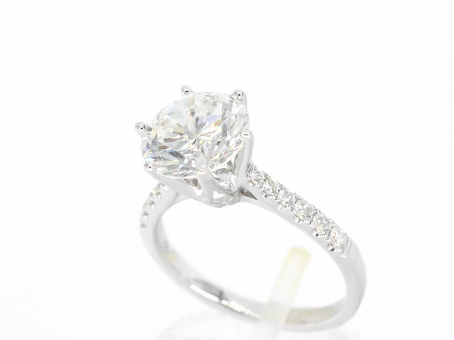 Witgouden ring diamant 3.00 ct - afbeelding 3 van  12
