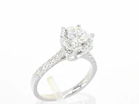 Witgouden ring diamant 3.00 ct - afbeelding 4 van  12
