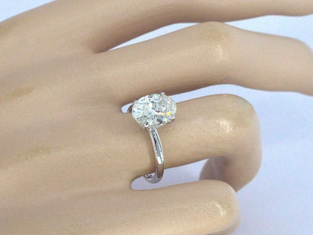 Witgouden ring diamant 3.00 ct - afbeelding 2 van  11