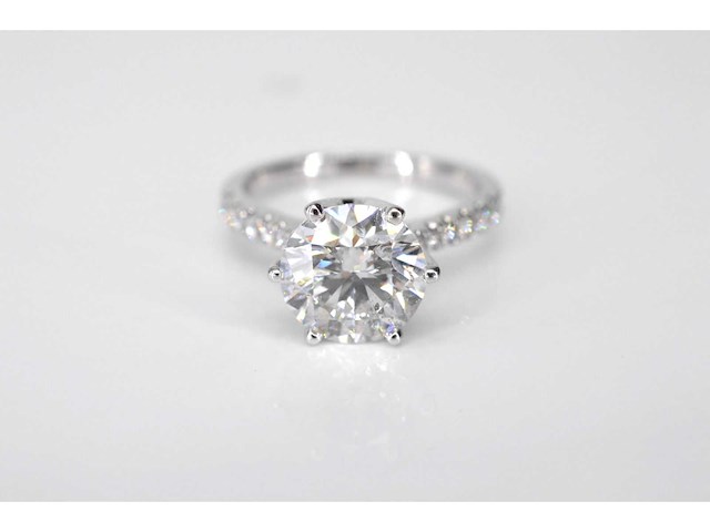 Witgouden ring diamant 3.01 carat - afbeelding 6 van  8