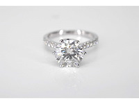 Witgouden ring diamant 3.01 carat - afbeelding 6 van  8
